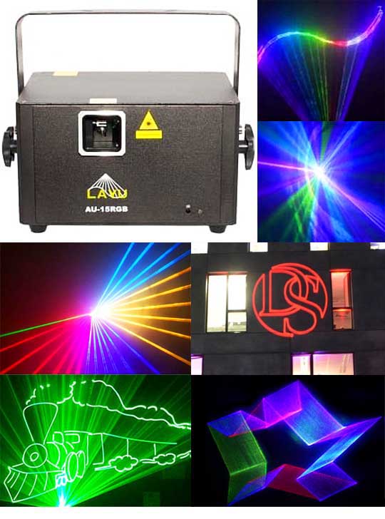 Лазерный проектор для рекламы AU15RGB
